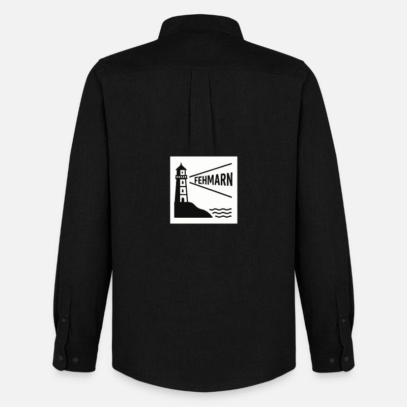 Fehmarn - Männer Oxford Hemd von Stanley/Stella - Schwarz