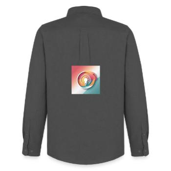 Abstract Creativity Illustration - Men's Oxford Shirt by Stanley/Stella - anthracite - Back - AI Model Male 185 dark (185cm)