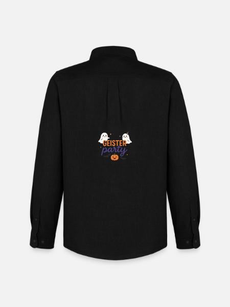 Halloween Ghosts Party Design - Men's Oxford Shirt by Stanley/Stella - black