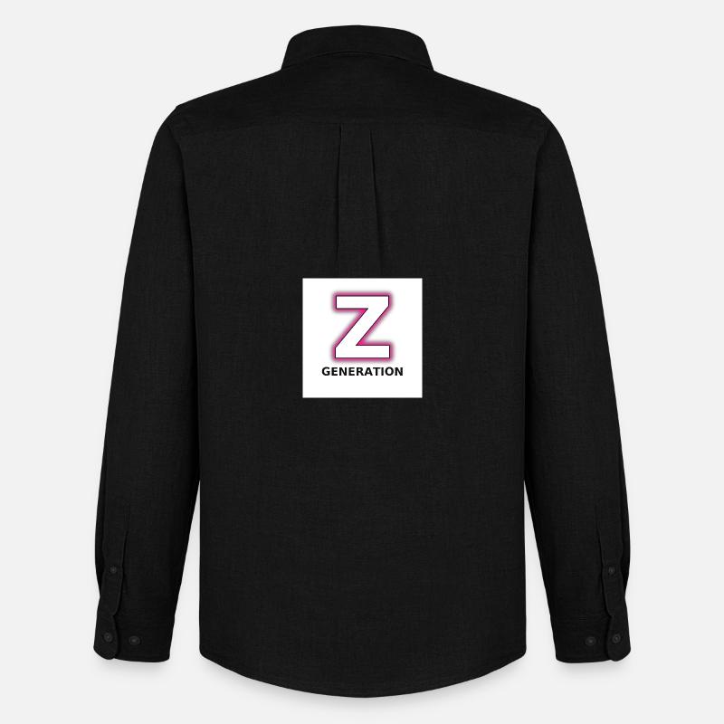 Z Generation Neon Z - Männer Oxford Hemd von Stanley/Stella - Schwarz