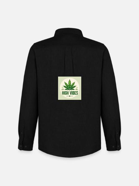 High Vibes Green Joy - Men's Oxford Shirt by Stanley/Stella - black