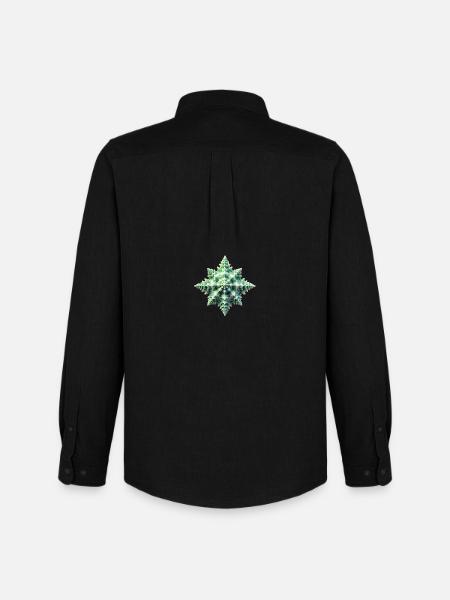 Coque étoile verte - Chemise Oxford homme Stanley/Stella - noir