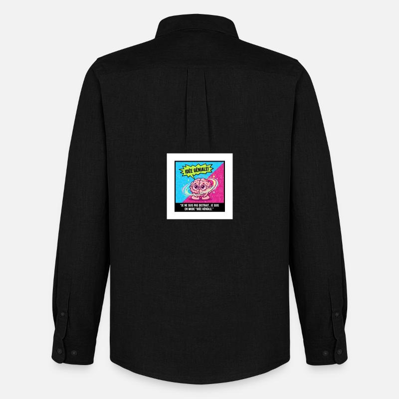 Awesome Idea Brain Pop - Men's Oxford Shirt by Stanley/Stella - black