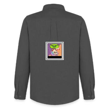 Home Sweet Home Cartoon Cancelled - Men's Oxford Shirt by Stanley/Stella - anthracite - Back - AI Model Male 185 dark (185cm)