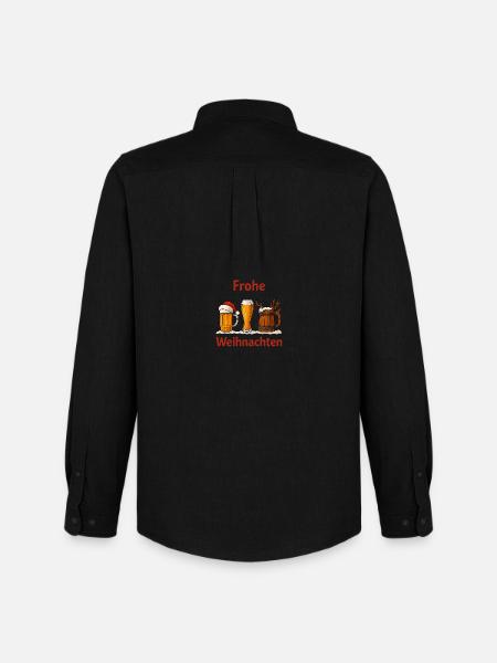 Merry Christmas Beer Magic - Men's Oxford Shirt by Stanley/Stella - black
