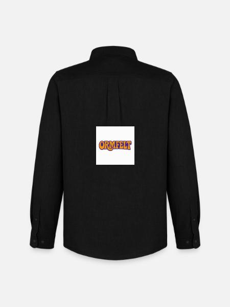 Logo rétro d’ORMFELT - Chemise Oxford homme Stanley/Stella - noir