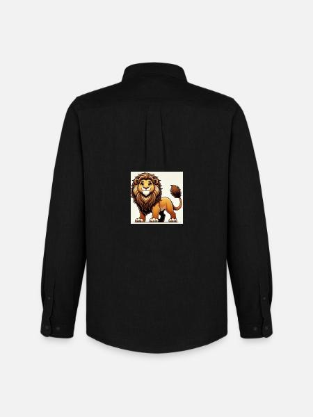 Warm cartoon lion - Men's Oxford Shirt by Stanley/Stella - black
