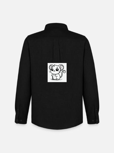 Kawaii Mouse Black White - Men's Oxford Shirt by Stanley/Stella - black