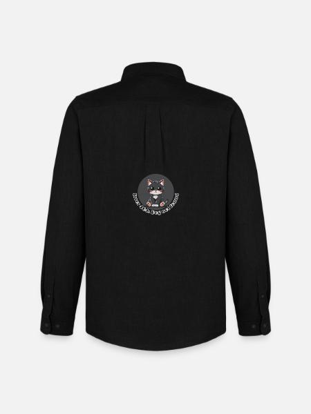 404 Cat: Dog not found - Men's Oxford Shirt by Stanley/Stella - black