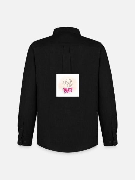 Courage! Graffiti Woman Silhouette - Men's Oxford Shirt by Stanley/Stella - black