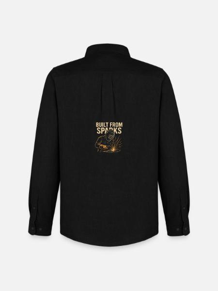 Built From Sparks Welder Crafts - Men's Oxford Shirt by Stanley/Stella - black
