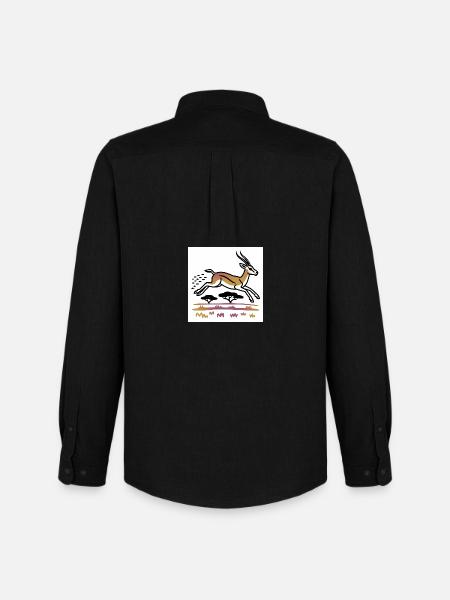Gazelle in golden landscape - Men's Oxford Shirt by Stanley/Stella - black