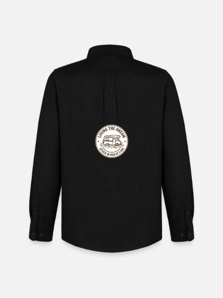 Den Traum leben, schlammiger Camper - Männer Oxford Hemd von Stanley/Stella - Schwarz