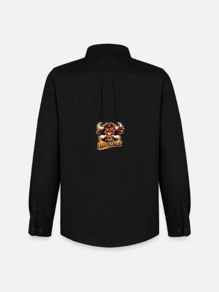 Fiery Bull Bullseye - Men's Oxford Shirt by Stanley/Stella - black