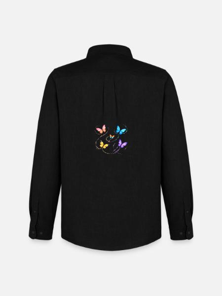 Butterflies - Men's Oxford Shirt by Stanley/Stella - black