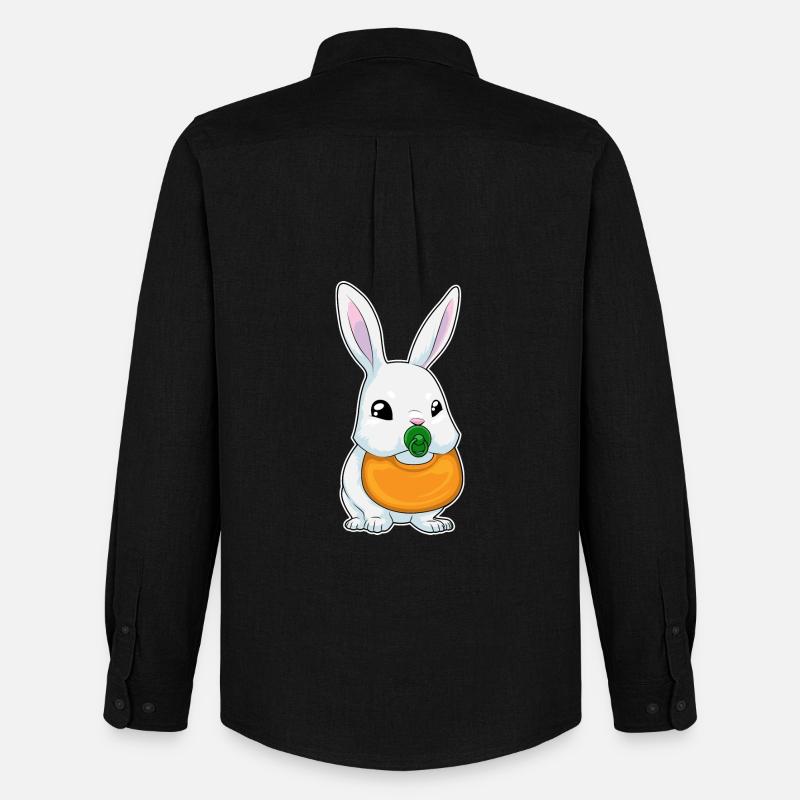 Hase Lätzchen Schnuller - Männer Oxford Hemd von Stanley/Stella - Schwarz