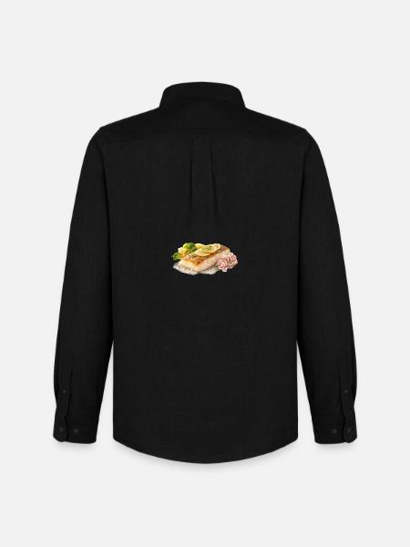 Lemon Dill Salmon Fillet - Men's Oxford Shirt by Stanley/Stella - black