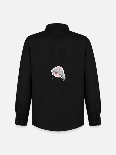 hunting snow fox - Men's Oxford Shirt by Stanley/Stella - black