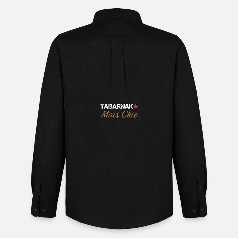 Tabarnak Chic Elegantes Naturmuster - Männer Oxford Hemd von Stanley/Stella - Schwarz
