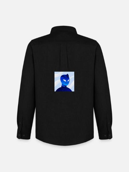Blue Gradient Mask Avatar - Männer Oxford Hemd von Stanley/Stella - Schwarz