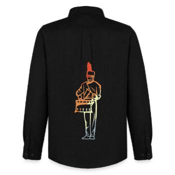 Marschkapelle Junge - Männer Oxford Hemd von Stanley/Stella - Schwarz - Hinten - AI Model Male 185 dark (185cm)