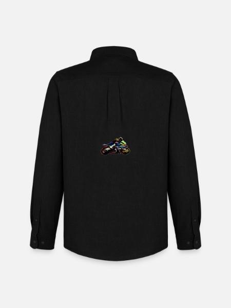 Moto teinté - Chemise Oxford homme Stanley/Stella - noir