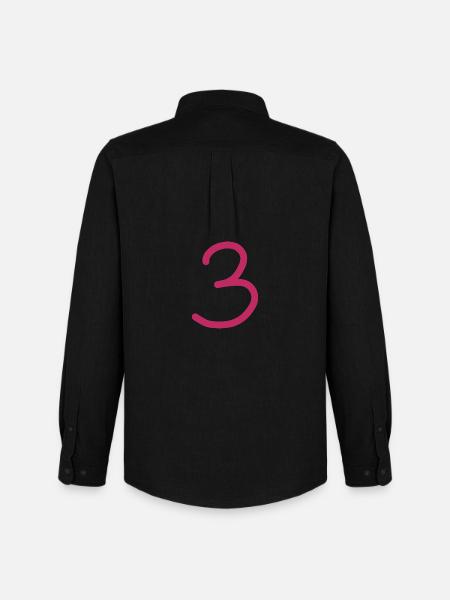 3 Number three number birthday - Men's Oxford Shirt by Stanley/Stella - black