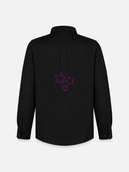 STAR. STARS. FEAST. ANNIVERSARY - Men's Oxford Shirt by Stanley/Stella - black