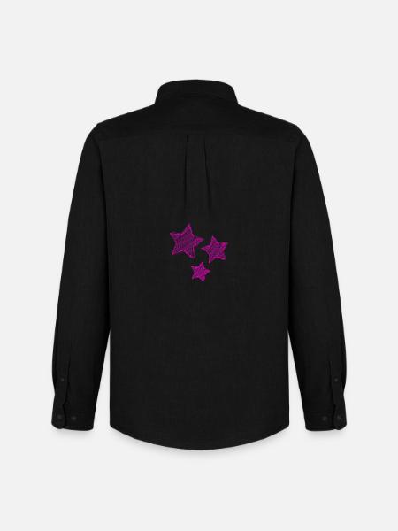 STAR. STARS. STAR. FEAST - Men's Oxford Shirt by Stanley/Stella - black