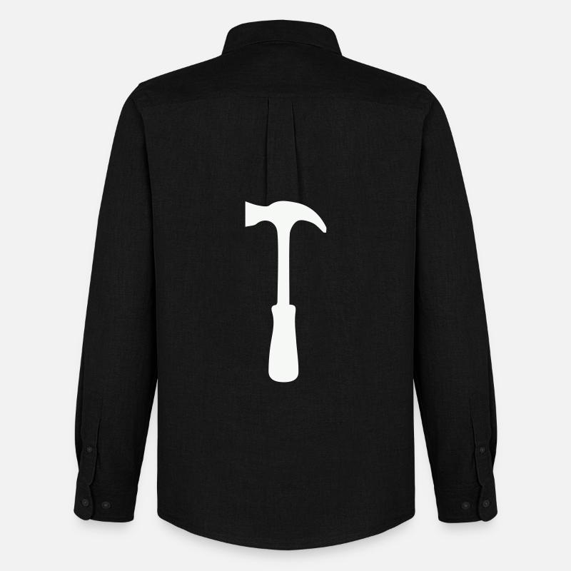 Hammer Silhouette - Männer Oxford Hemd von Stanley/Stella - Schwarz