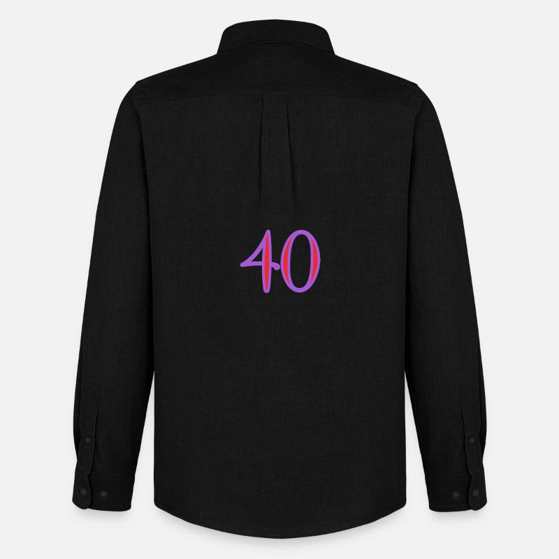 40 - Männer Oxford Hemd von Stanley/Stella - Schwarz