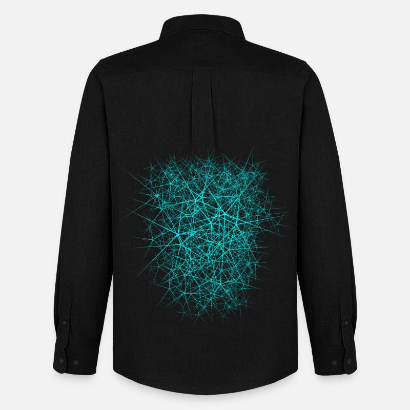 Nano Struktur - Textur Design - Männer Oxford Hemd von Stanley/Stella - Schwarz