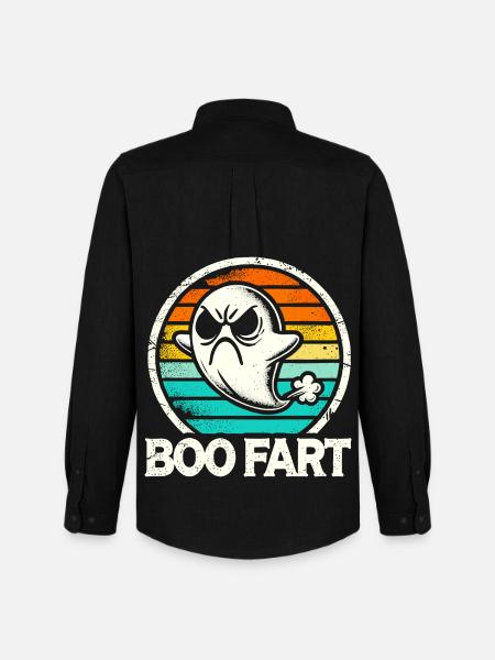 Funny Ghost Farts – Halloween Fun - Men's Oxford Shirt by Stanley/Stella - black