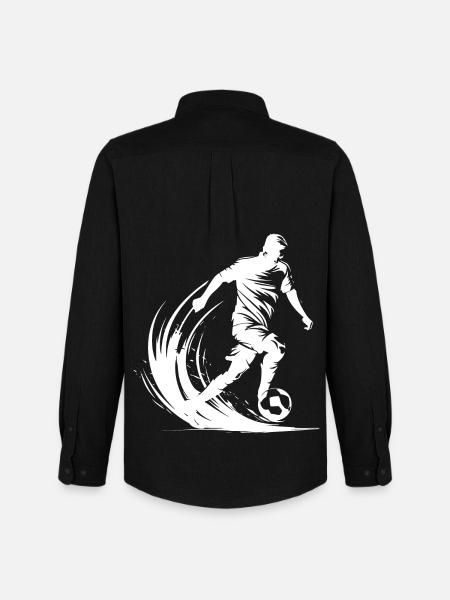 Soccer Player Graphic - Men's Oxford Shirt by Stanley/Stella - black