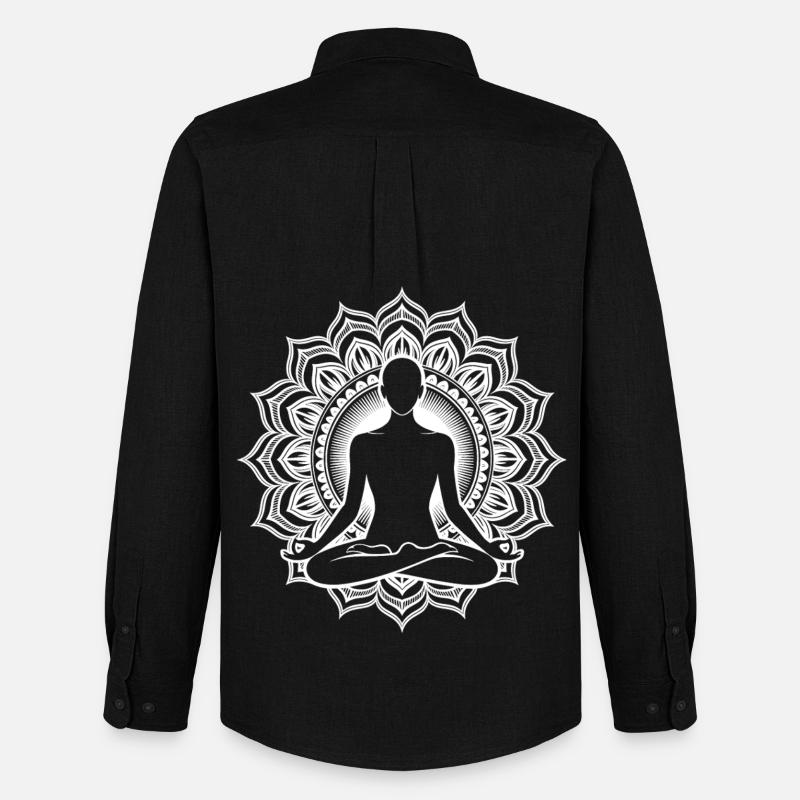 Meditation Chakra - Männer Oxford Hemd von Stanley/Stella - Schwarz