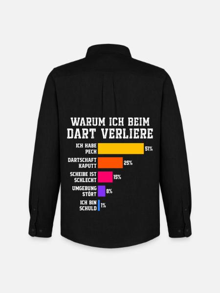 Why I lose at darts Darts - Men's Oxford Shirt by Stanley/Stella - black