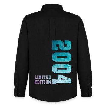 2004 Limited Edition 22 Years Anniversary - Men's Oxford Shirt by Stanley/Stella - black - Back - AI Model Male 185 dark (185cm)