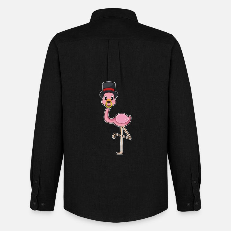 Flamingo Bräutigam Ehering Hochzeit - Männer Oxford Hemd von Stanley/Stella - Schwarz