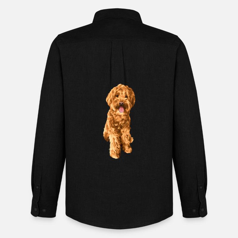 Goldendoodle Schnoodle - Männer Oxford Hemd von Stanley/Stella - Schwarz