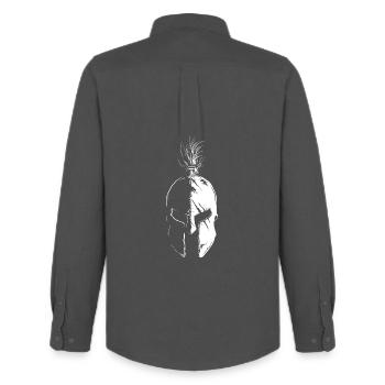Casque Guerrier Gladiateur 300 Symbole Romain Combattant - Chemise Oxford homme Stanley/Stella - charbon - Dos - AI Model Male 185 dark (185cm)
