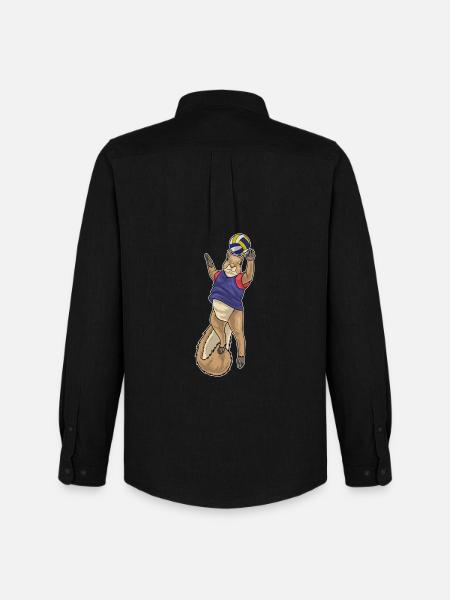 Squirrel Volleyball Player Volleyball - Men's Oxford Shirt by Stanley/Stella - black