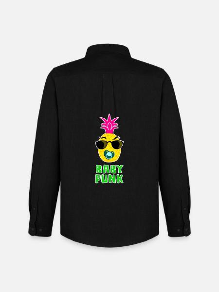 Bébé Punk Ananas cool - Chemise Oxford homme Stanley/Stella - noir