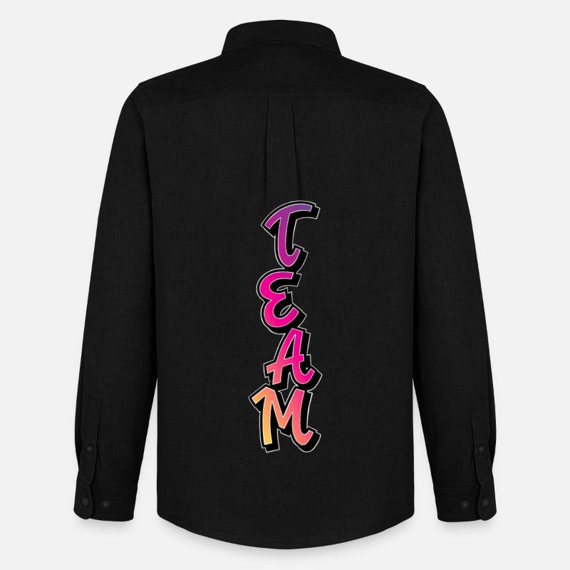Team - Männer Oxford Hemd von Stanley/Stella - Schwarz