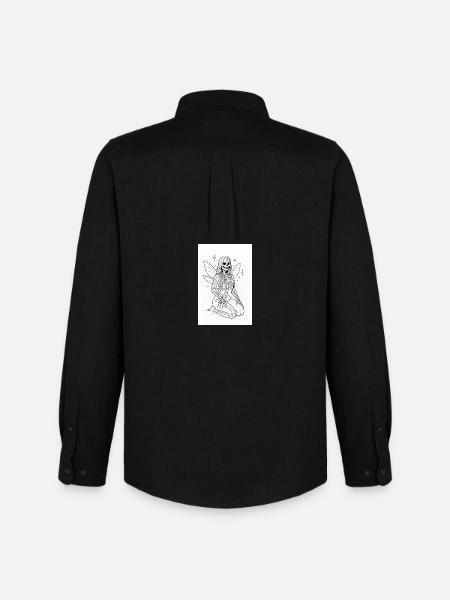 Magic Skeleton with Wings - Men's Oxford Shirt by Stanley/Stella - black