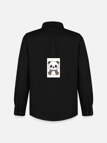 Kawaii Panda - Men's Oxford Shirt by Stanley/Stella - black