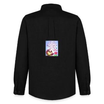 Morning Bird Joy - Men's Oxford Shirt by Stanley/Stella - black - Back - AI Model Male 185 dark (185cm)