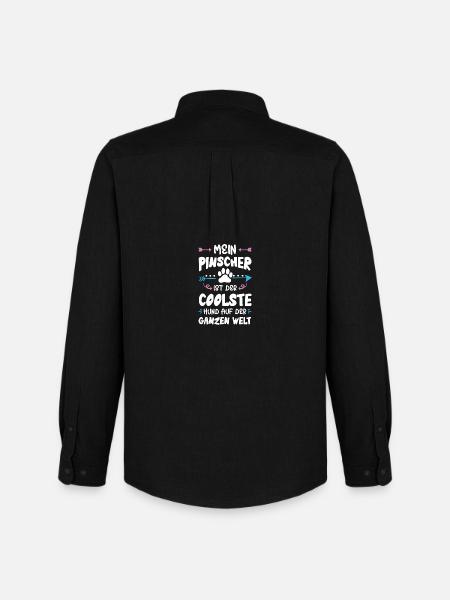 pinscher dog saying - Men's Oxford Shirt by Stanley/Stella - black