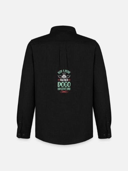 J’adore mon chien argentin - Chemise Oxford homme Stanley/Stella - noir