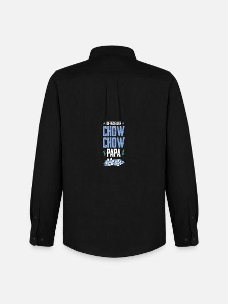 Chow Chow Chiens Papa - Chemise Oxford homme Stanley/Stella - noir