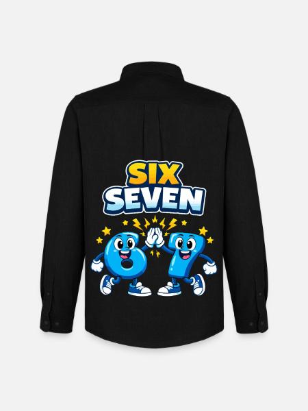 Nummer 67 Seks Syv - 6 7 Memes - Oxfordskjorte herre Stanley/Stella - sort
